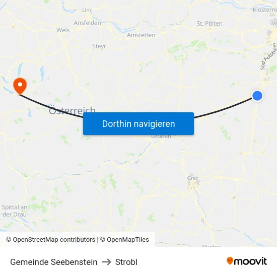 Gemeinde Seebenstein to Strobl map