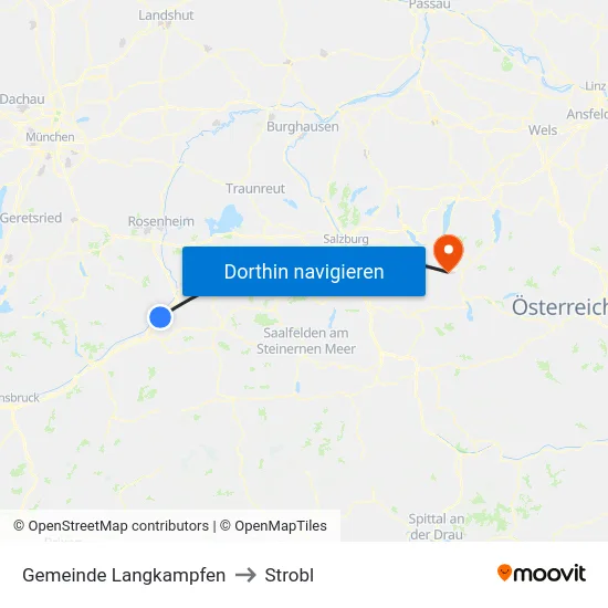 Gemeinde Langkampfen to Strobl map
