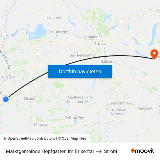 Marktgemeinde Hopfgarten Im Brixental to Strobl map