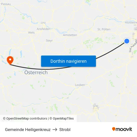 Gemeinde Heiligenkreuz to Strobl map