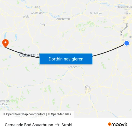 Gemeinde Bad Sauerbrunn to Strobl map