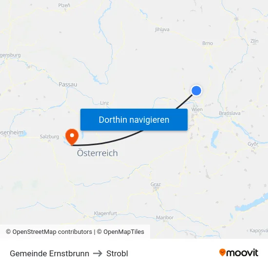 Gemeinde Ernstbrunn to Strobl map