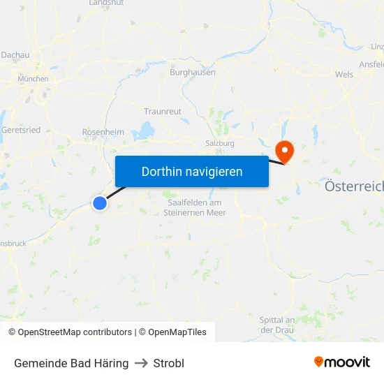 Gemeinde Bad Häring to Strobl map