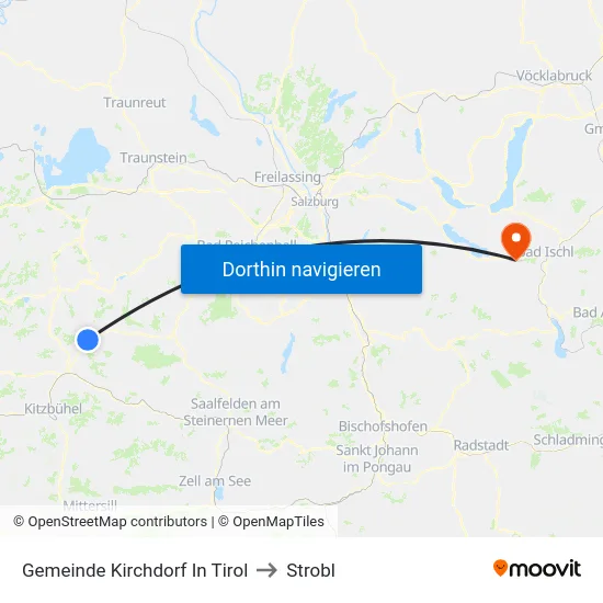 Gemeinde Kirchdorf In Tirol to Strobl map