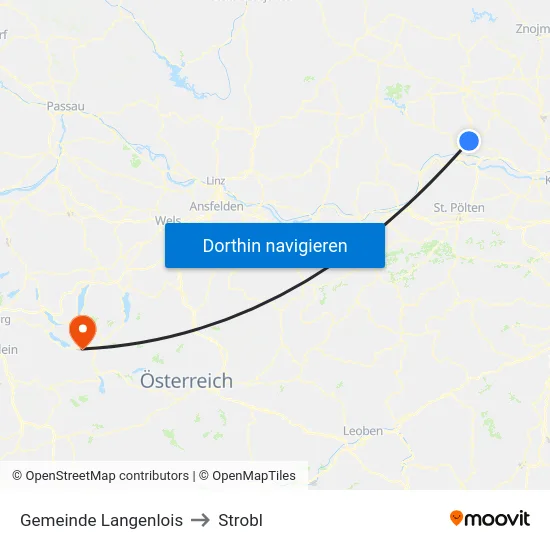 Gemeinde Langenlois to Strobl map