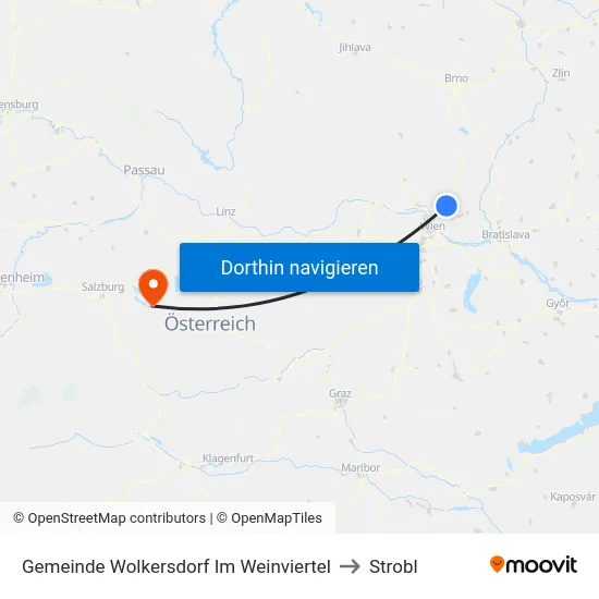 Gemeinde Wolkersdorf Im Weinviertel to Strobl map