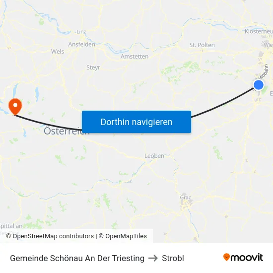 Gemeinde Schönau An Der Triesting to Strobl map