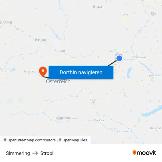 Simmering to Strobl map