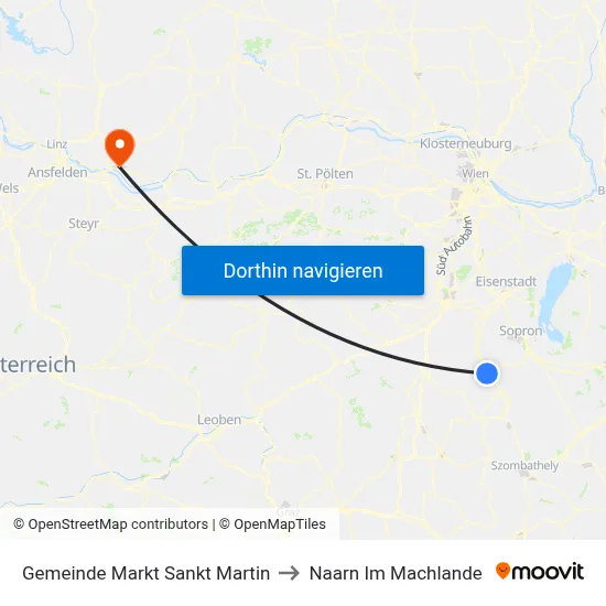 Gemeinde Markt Sankt Martin to Naarn Im Machlande map