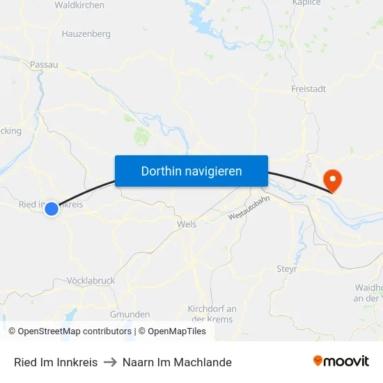 Ried Im Innkreis to Naarn Im Machlande map