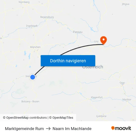 Marktgemeinde Rum to Naarn Im Machlande map