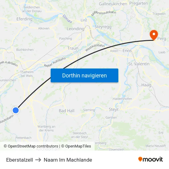 Eberstalzell to Naarn Im Machlande map
