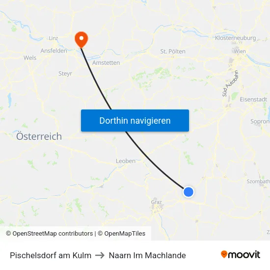 Pischelsdorf am Kulm to Naarn Im Machlande map