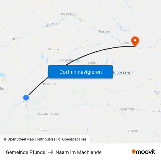 Gemeinde Pfunds to Naarn Im Machlande map