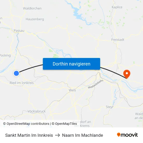 Sankt Martin Im Innkreis to Naarn Im Machlande map