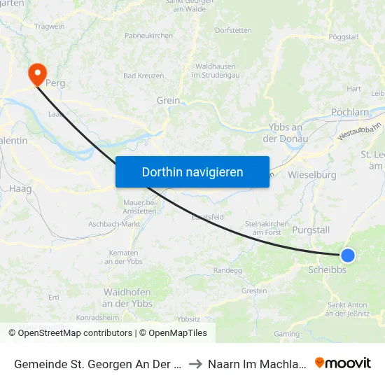 Gemeinde St. Georgen An Der Leys to Naarn Im Machlande map