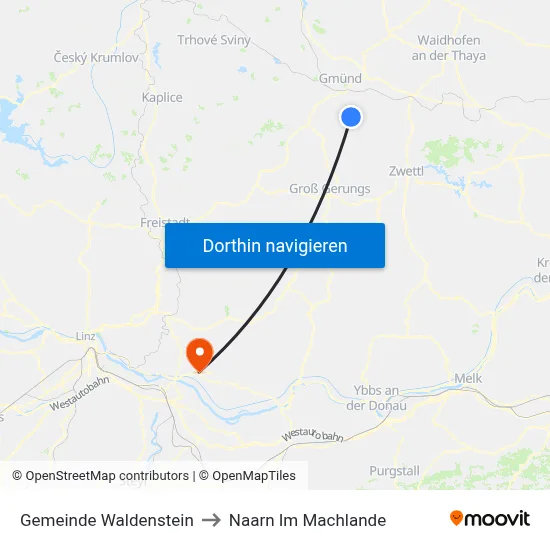 Gemeinde Waldenstein to Naarn Im Machlande map