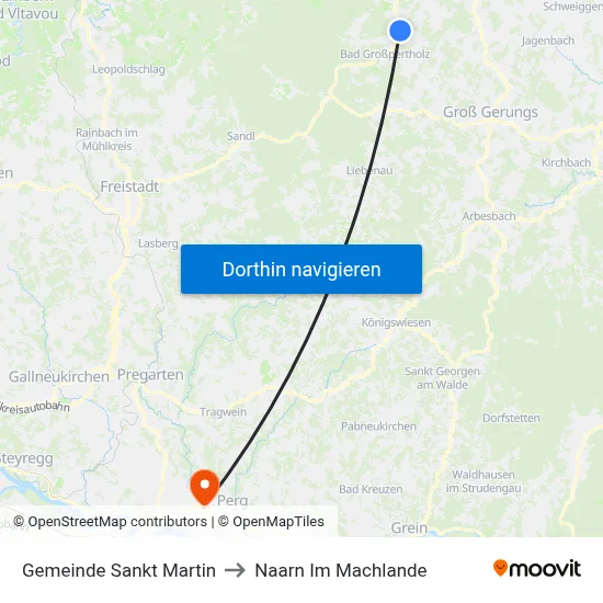 Gemeinde Sankt Martin to Naarn Im Machlande map