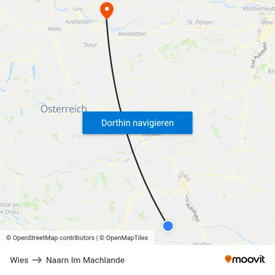 Wies to Naarn Im Machlande map