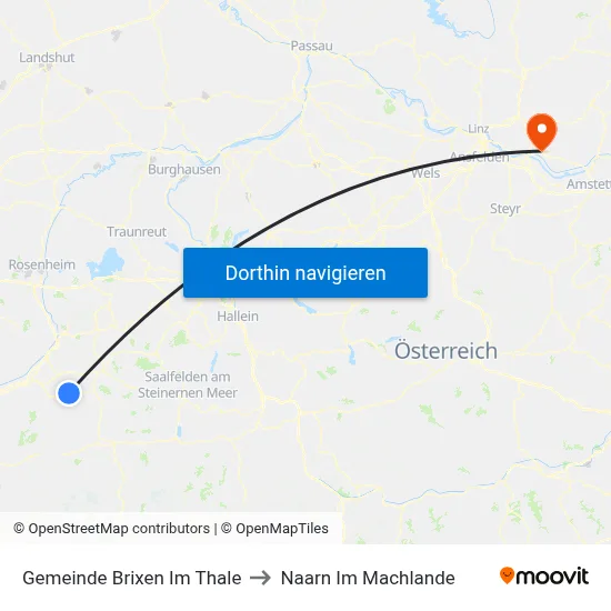 Gemeinde Brixen Im Thale to Naarn Im Machlande map
