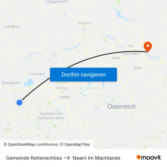 Gemeinde Rettenschöss to Naarn Im Machlande map
