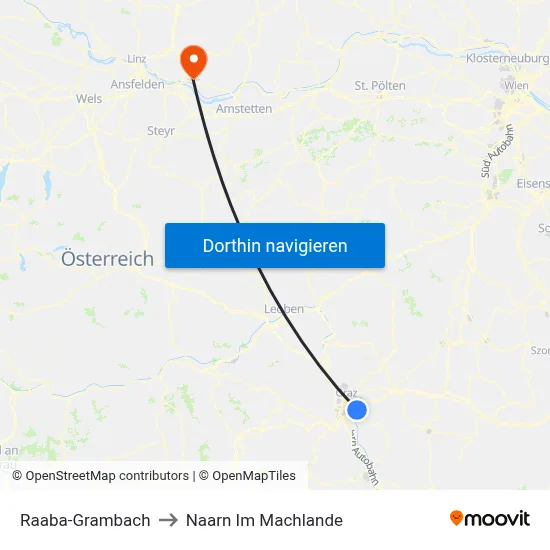 Raaba-Grambach to Naarn Im Machlande map