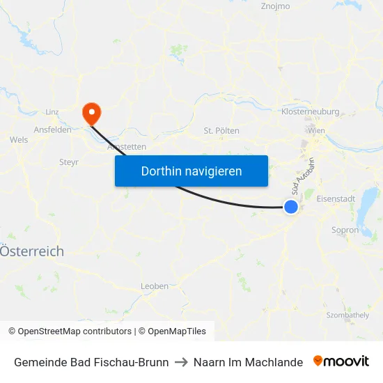 Gemeinde Bad Fischau-Brunn to Naarn Im Machlande map