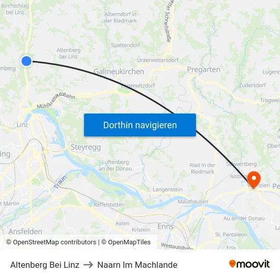 Altenberg Bei Linz to Naarn Im Machlande map