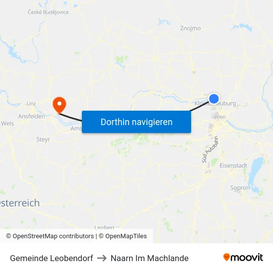Gemeinde Leobendorf to Naarn Im Machlande map
