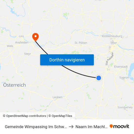 Gemeinde Wimpassing Im Schwarzatale to Naarn Im Machlande map