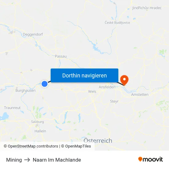 Mining to Naarn Im Machlande map