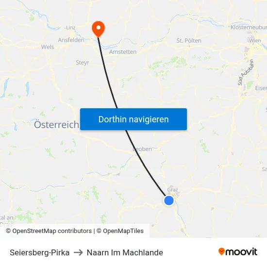 Seiersberg-Pirka to Naarn Im Machlande map