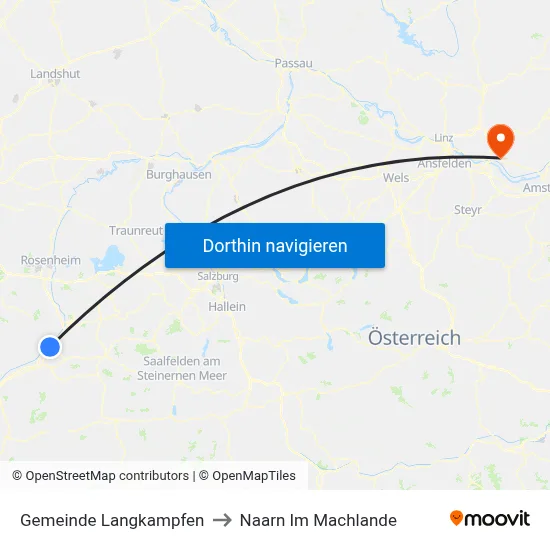 Gemeinde Langkampfen to Naarn Im Machlande map