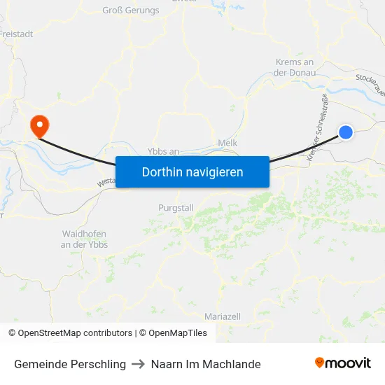 Gemeinde Perschling to Naarn Im Machlande map