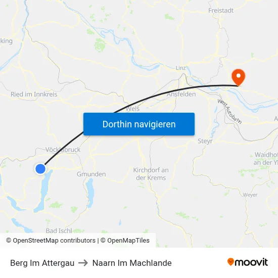 Berg Im Attergau to Naarn Im Machlande map