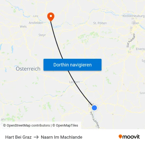 Hart Bei Graz to Naarn Im Machlande map