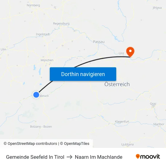 Gemeinde Seefeld In Tirol to Naarn Im Machlande map