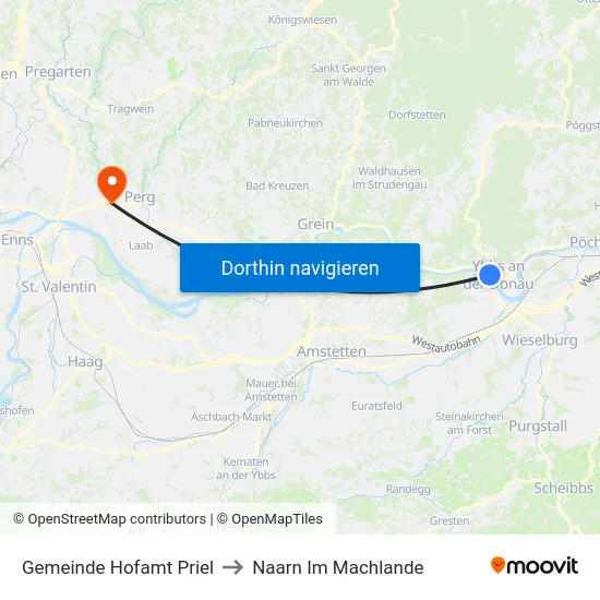 Gemeinde Hofamt Priel to Naarn Im Machlande map
