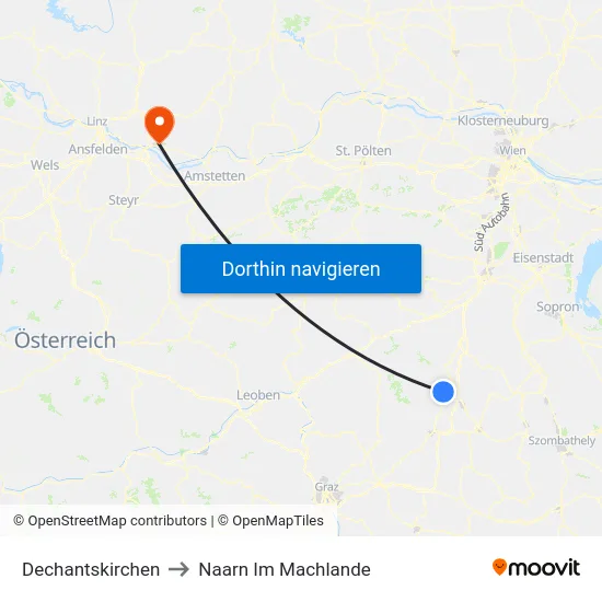 Dechantskirchen to Naarn Im Machlande map