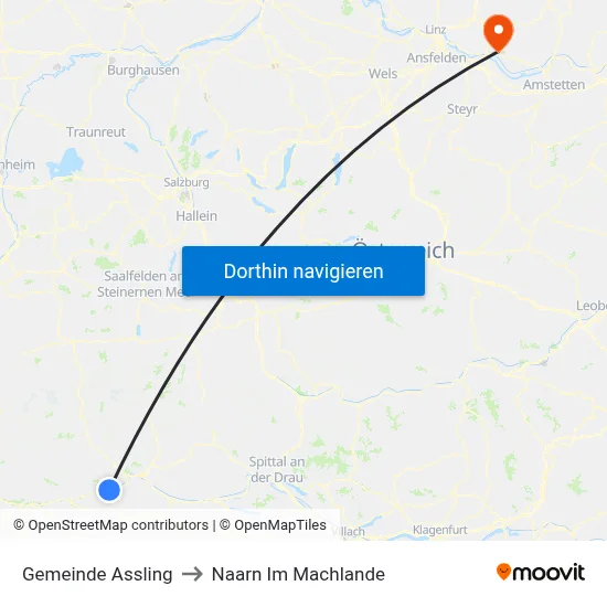 Gemeinde Assling to Naarn Im Machlande map