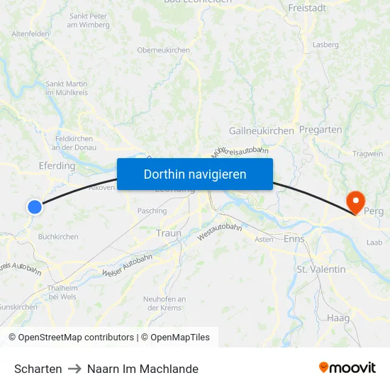 Scharten to Naarn Im Machlande map