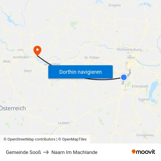 Gemeinde Sooß to Naarn Im Machlande map