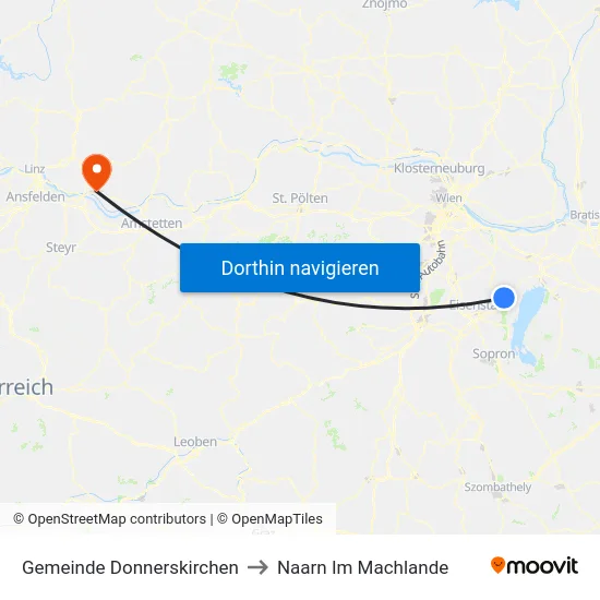 Gemeinde Donnerskirchen to Naarn Im Machlande map