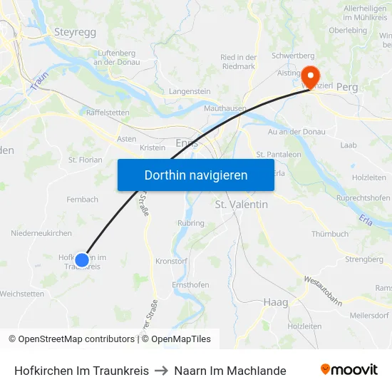 Hofkirchen Im Traunkreis to Naarn Im Machlande map