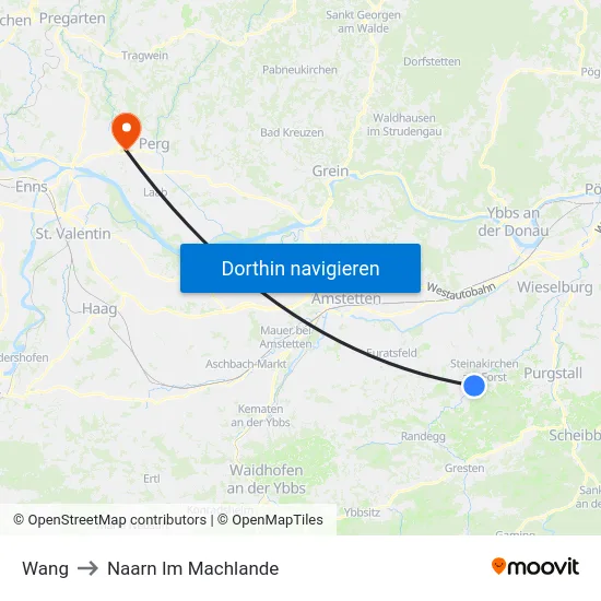 Wang to Naarn Im Machlande map