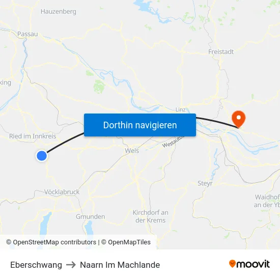 Eberschwang to Naarn Im Machlande map