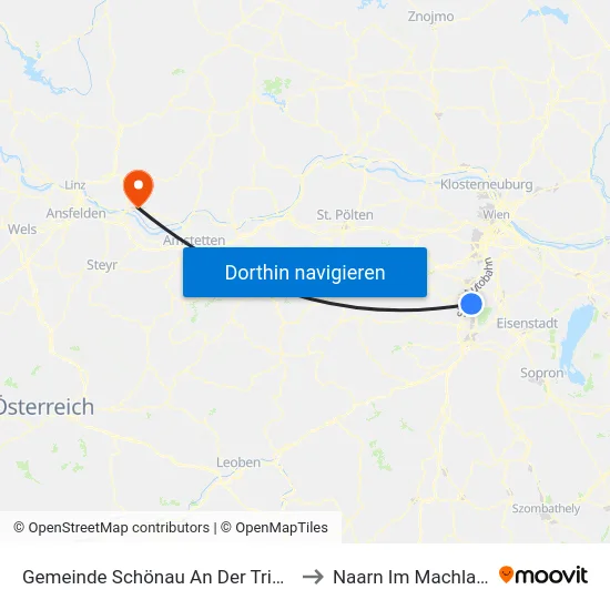 Gemeinde Schönau An Der Triesting to Naarn Im Machlande map