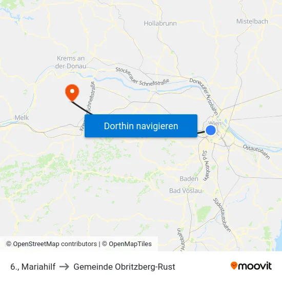6., Mariahilf to Gemeinde Obritzberg-Rust map