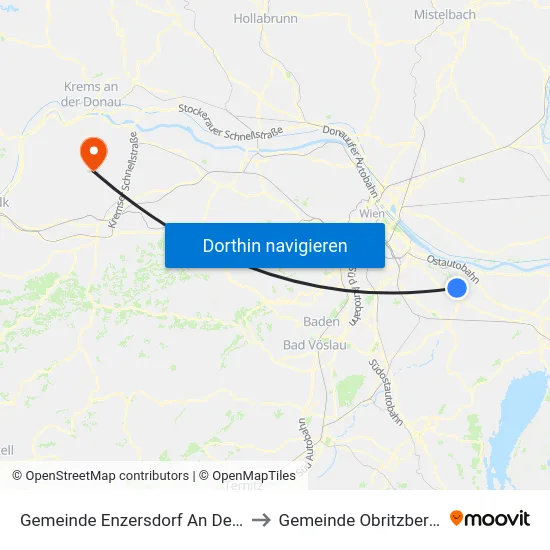 Gemeinde Enzersdorf An Der Fischa to Gemeinde Obritzberg-Rust map