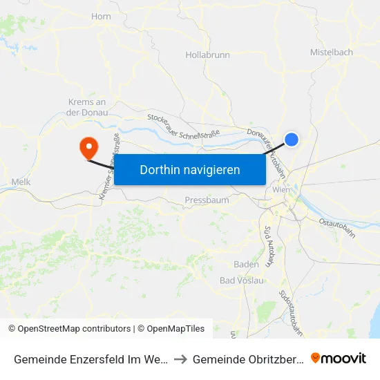 Gemeinde Enzersfeld Im Weinviertel to Gemeinde Obritzberg-Rust map